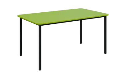 JSBR 150N Jídelní stůl 1500 x 900 mm, deska jarní zeleň / podnož černá